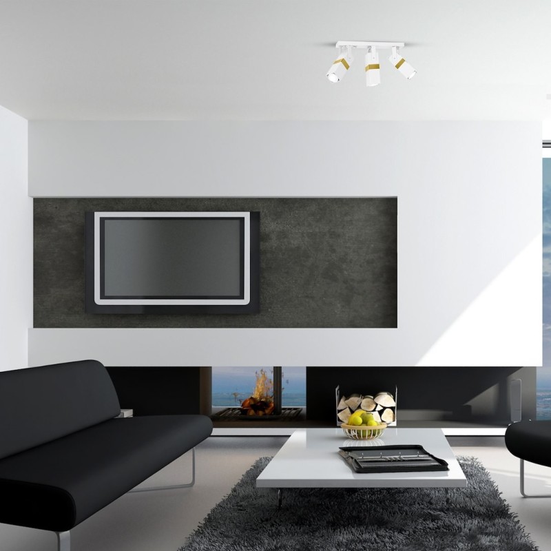 Vidar Ceiling Lamp 3xGU10 White/Gold