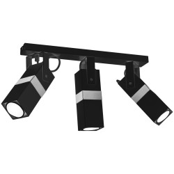 Lámpara de techo VIDAR BLACK/CHROME 3xGU10