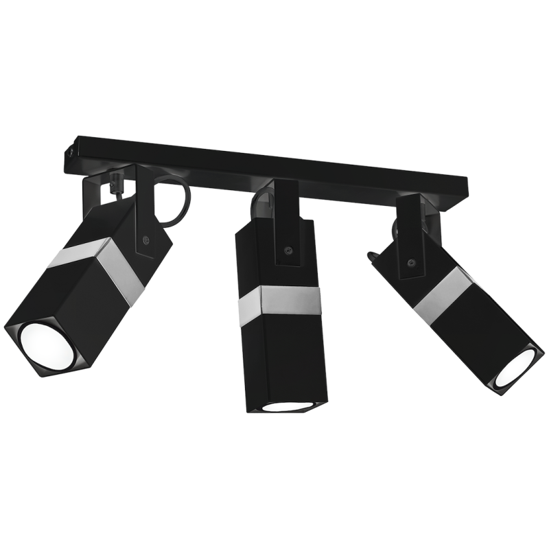 Lámpara de techo VIDAR BLACK/CHROME 3xGU10