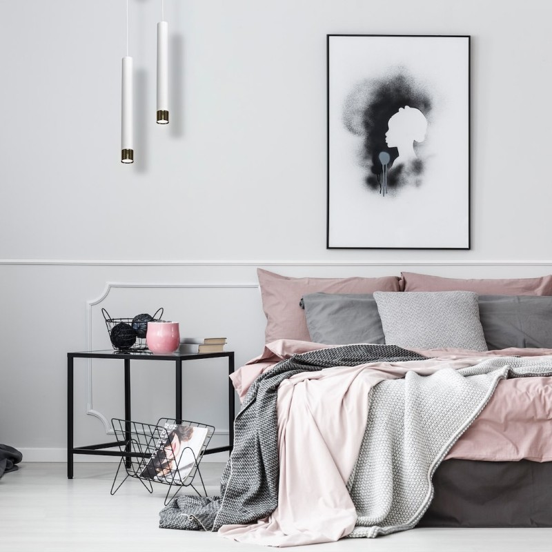 DANI WHITE/CHROME pendant lamp 1xGU10