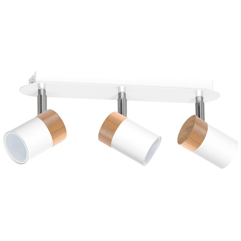 Lámpara de techo Joker 3xGU10 Blanco/Madera