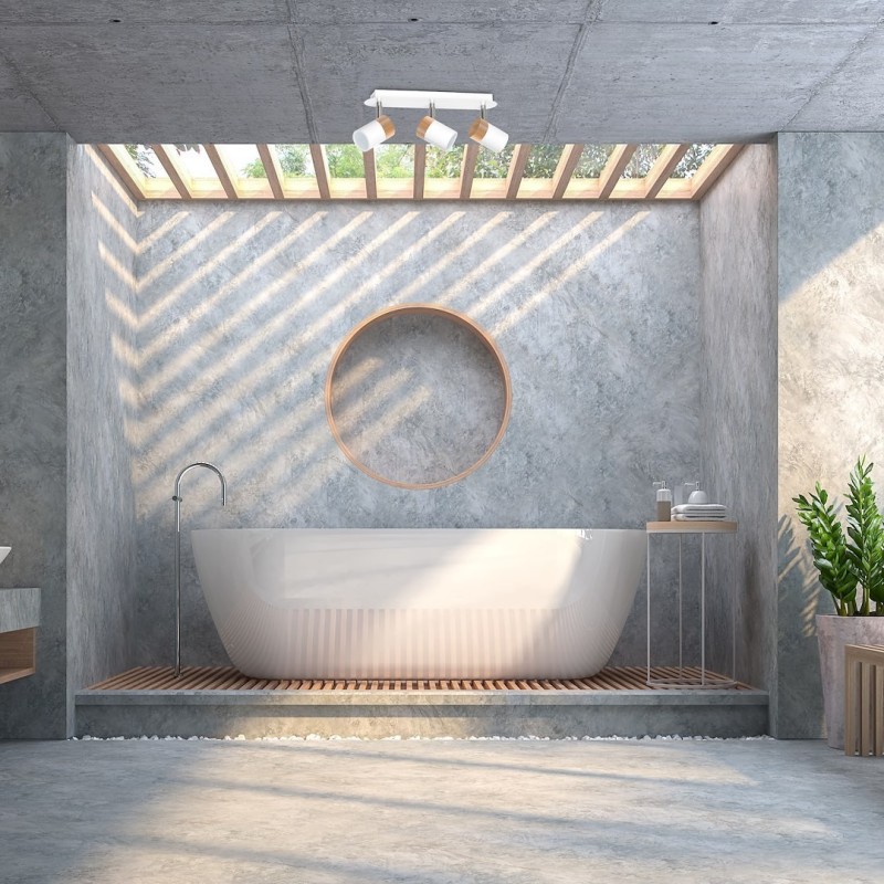 Lampa sufitowa Joker 3xGU10 Biały/Drewno