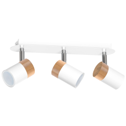 Lámpara de techo Joker 3xGU10 Blanco/Madera