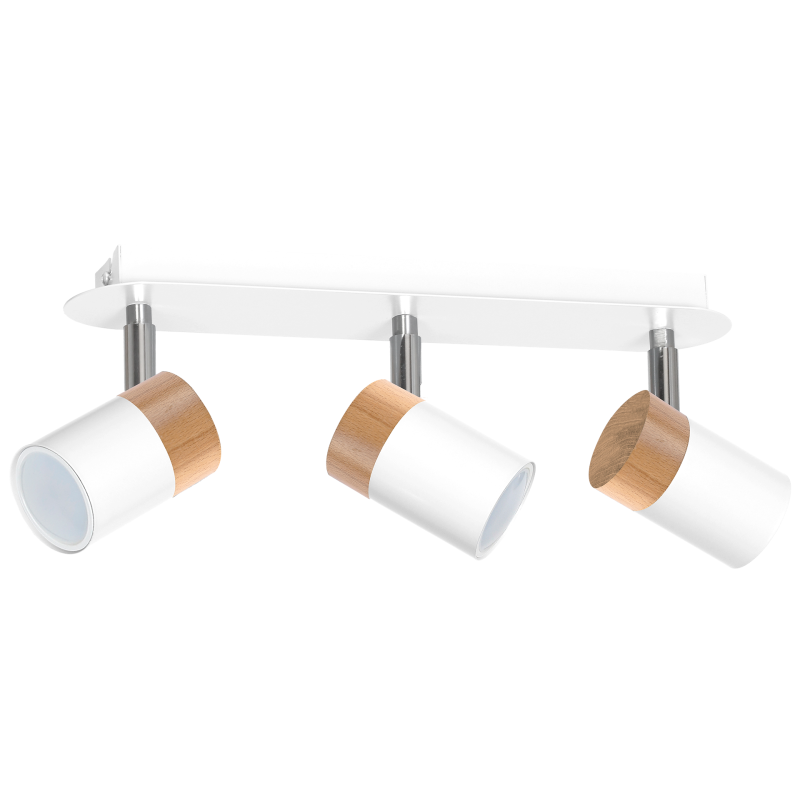 Lámpara de techo Joker 3xGU10 Blanco/Madera