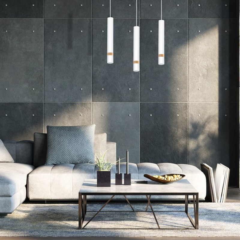 JOKER WHITE/WOOD Pendant Lamp 3xGU10