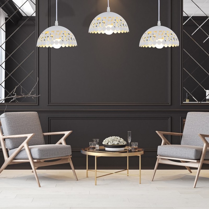 Hanging lamp LISA WHITE 3xE27