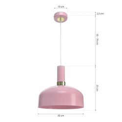Lampa wisząca MALMO PINK 1xE27