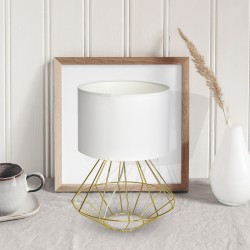 LUPO WHITE/GOLD floor lamp 1xE27