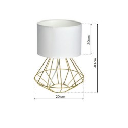 LUPO WHITE/GOLD floor lamp 1xE27