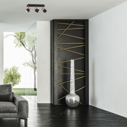 Deckenleuchte JOKER BLACK/WOOD 3xGU10