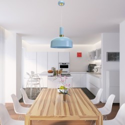 Lámpara colgante MALMO BLUE 1xE27