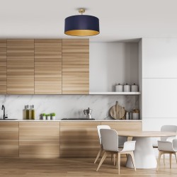 Deckenlampe BEN NAVY BLUE/GOLD 3xE27