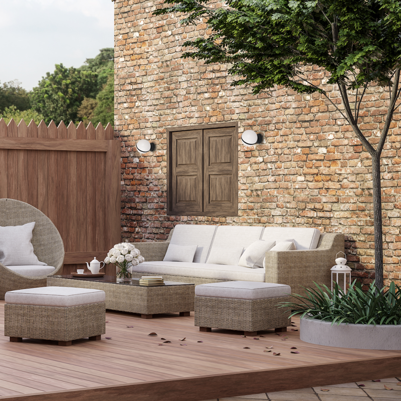 Garten-Wandleuchte CIRCULO 1xE27