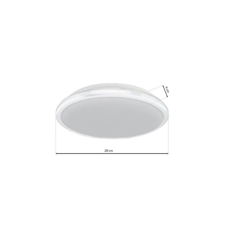 TERMA WHITE Ceiling Light 18W LED IP44 Ø280 mm