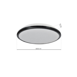 Стеля TERMA BLACK 18W LED IP44 Ø280 мм