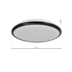 Plafón TERMA BLACK 24W LED IP44 Ø360 mm