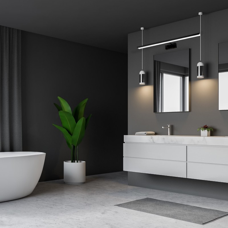 SHINE BLACK Wall Lamp 80cm 15W LED