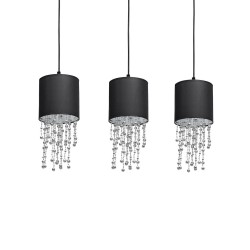 ALMERIA BLACK/CHROME Pendant Lamp 3xE27