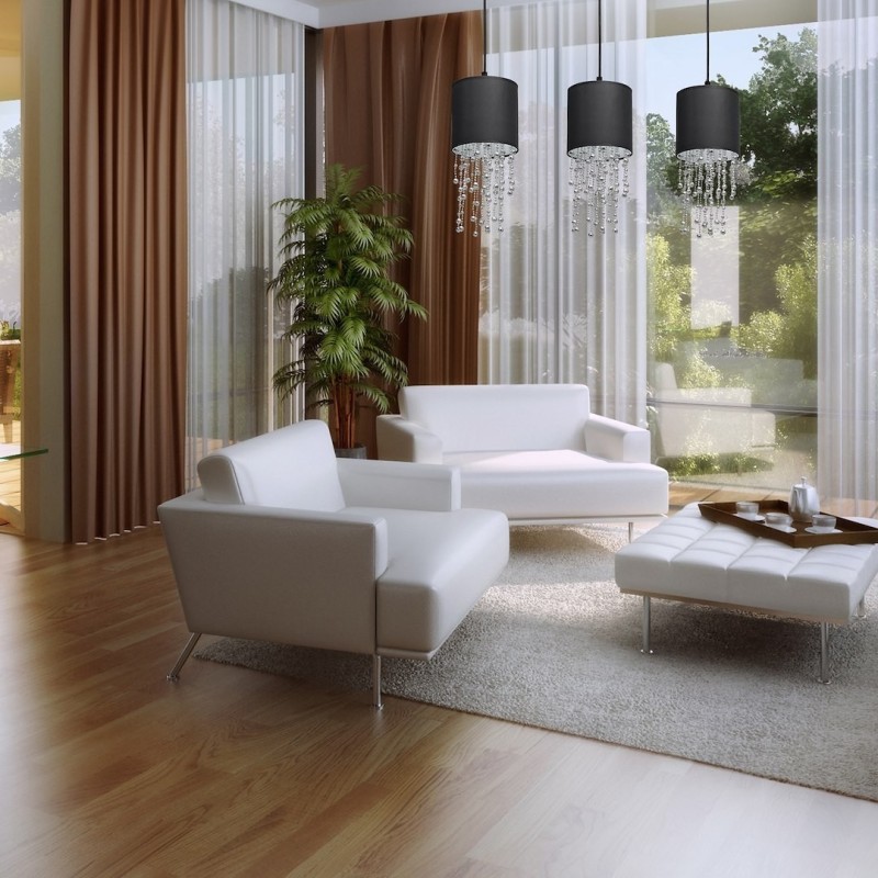 ALMERIA BLACK/CHROME Pendant Lamp 3xE27