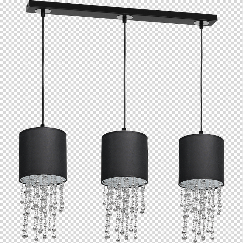 ALMERIA BLACK/CHROME Pendant Lamp 3xE27