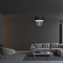 Lampa wisząca ALMERIA BLACK/CHROME 1xE27