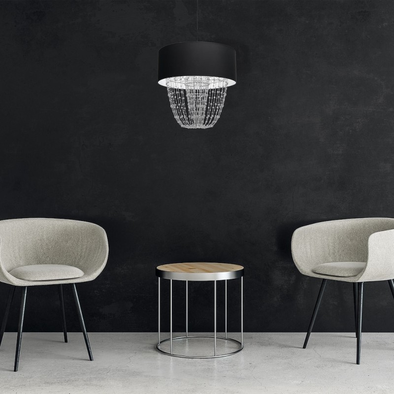 ALMERIA BLACK/CHROME Pendant Lamp 1xE27