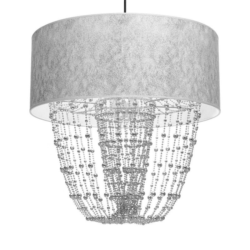 Lámpara colgante ALMERIA SILVER/BLACK 1xE27
