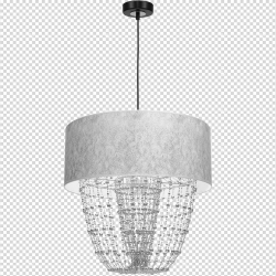 Lampa wisząca ALMERIA SILVER/BLACK 1xE27