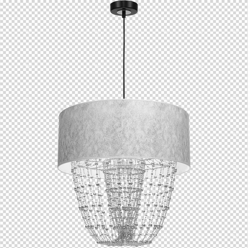 ALMERIA SILVER/BLACK Pendant Lamp 1xE27