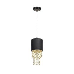 Hängeleuchte ALMERIA SCHWARZ/GOLD 1xE27