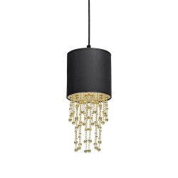 Hängeleuchte ALMERIA SCHWARZ/GOLD 1xE27