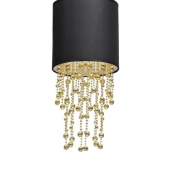 Hängeleuchte ALMERIA SCHWARZ/GOLD 1xE27