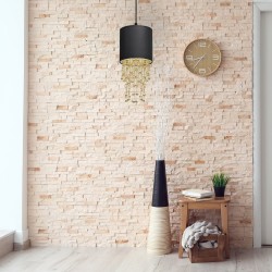 Hängeleuchte ALMERIA SCHWARZ/GOLD 1xE27