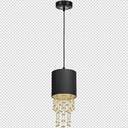Hängeleuchte ALMERIA SCHWARZ/GOLD 1xE27