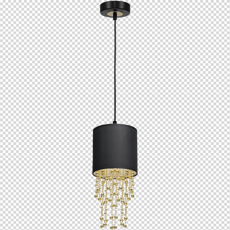 Hängeleuchte ALMERIA SCHWARZ/GOLD 1xE27