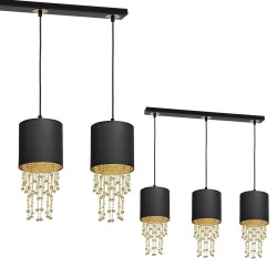 ALMERIA BLACK/GOLD Pendant Lamp 3xE27