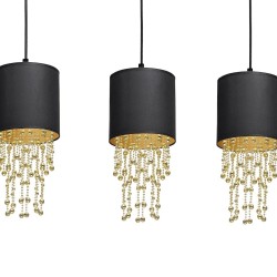 ALMERIA BLACK/GOLD Pendant Lamp 3xE27