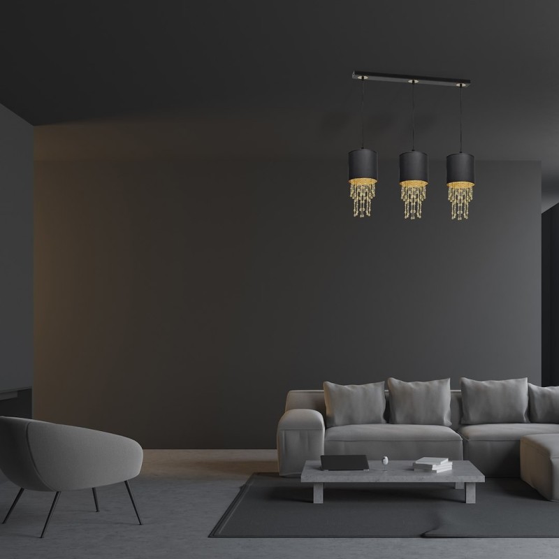 Підвісна лампа ALMERIA BLACK/GOLD 3xE27