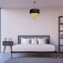 Підвісна лампа ALMERIA BLACK/GOLD 1xE27