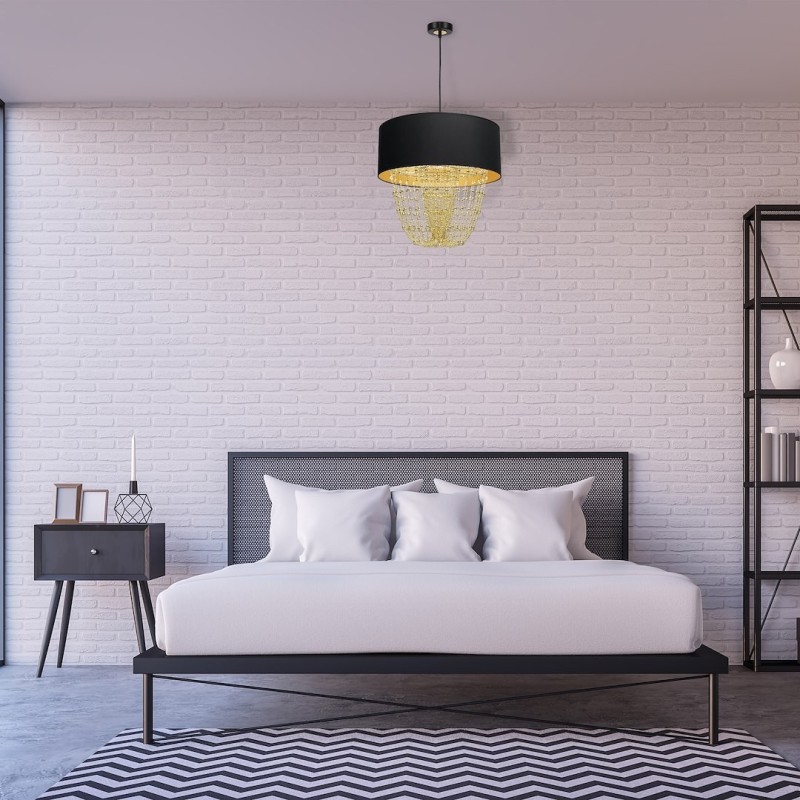 Підвісна лампа ALMERIA BLACK/GOLD 1xE27