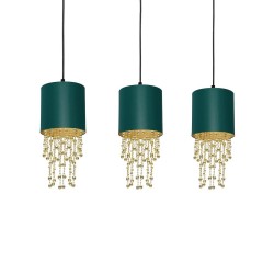 ALMERIA GREEN/GOLD Pendant Lamp 3xE27