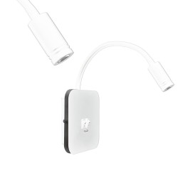 Nachttischlampe BASE 8W+2W WEISS