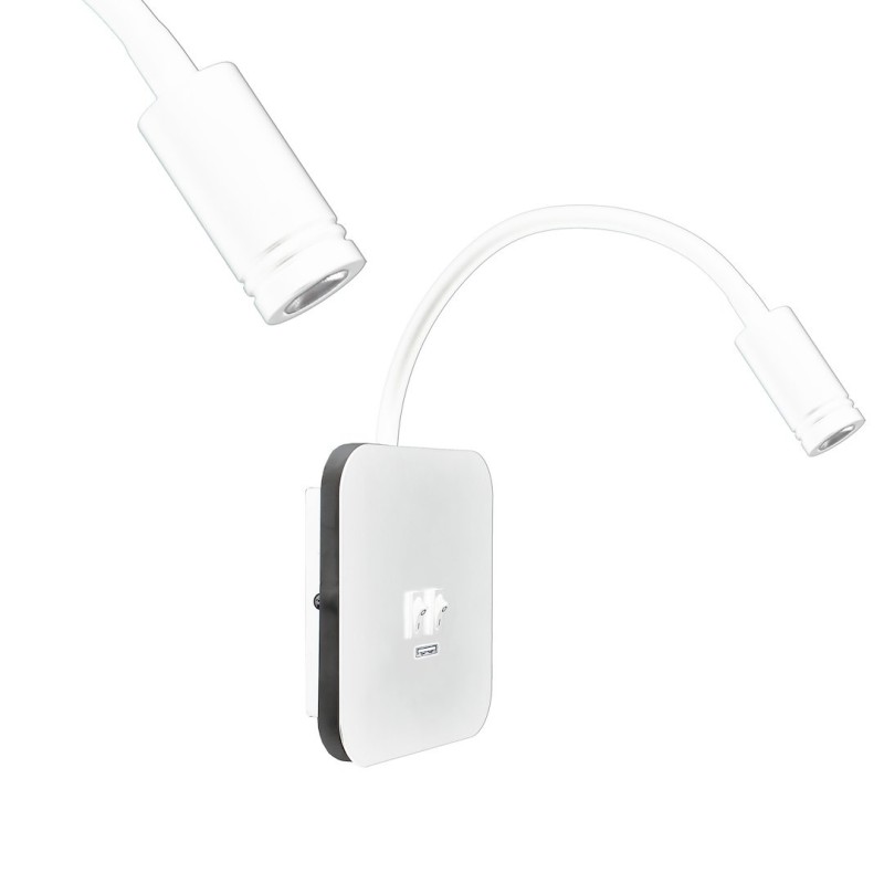 Nachttischlampe BASE 8W+2W WEISS