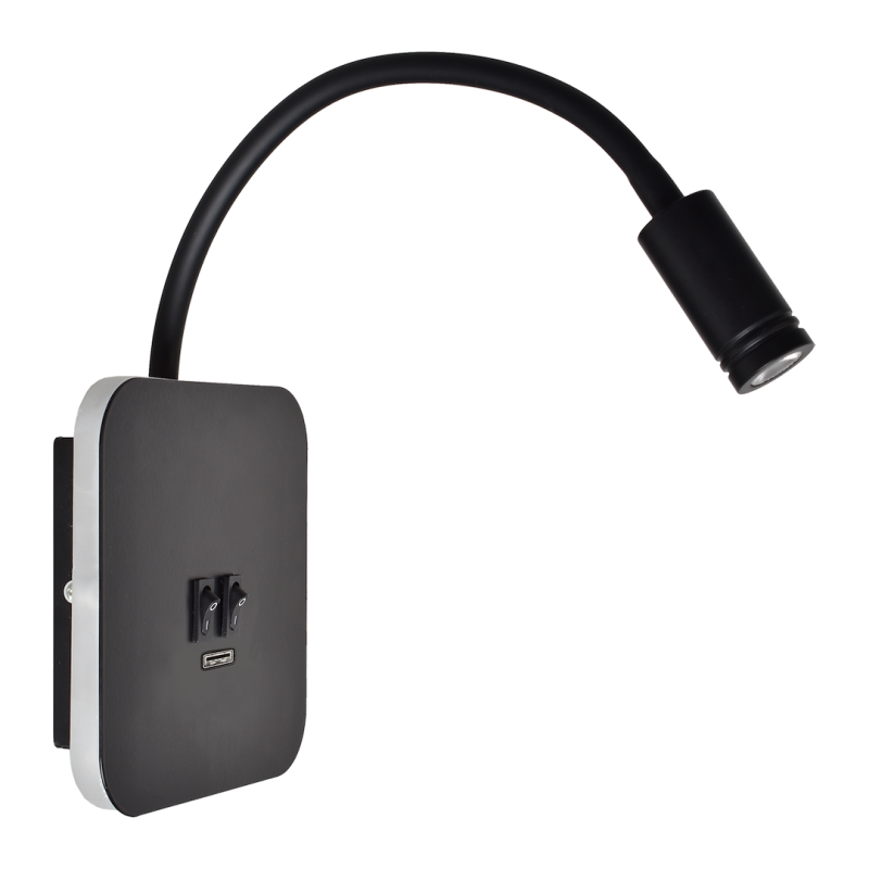 BASE 8W+2W BLACK night lamp