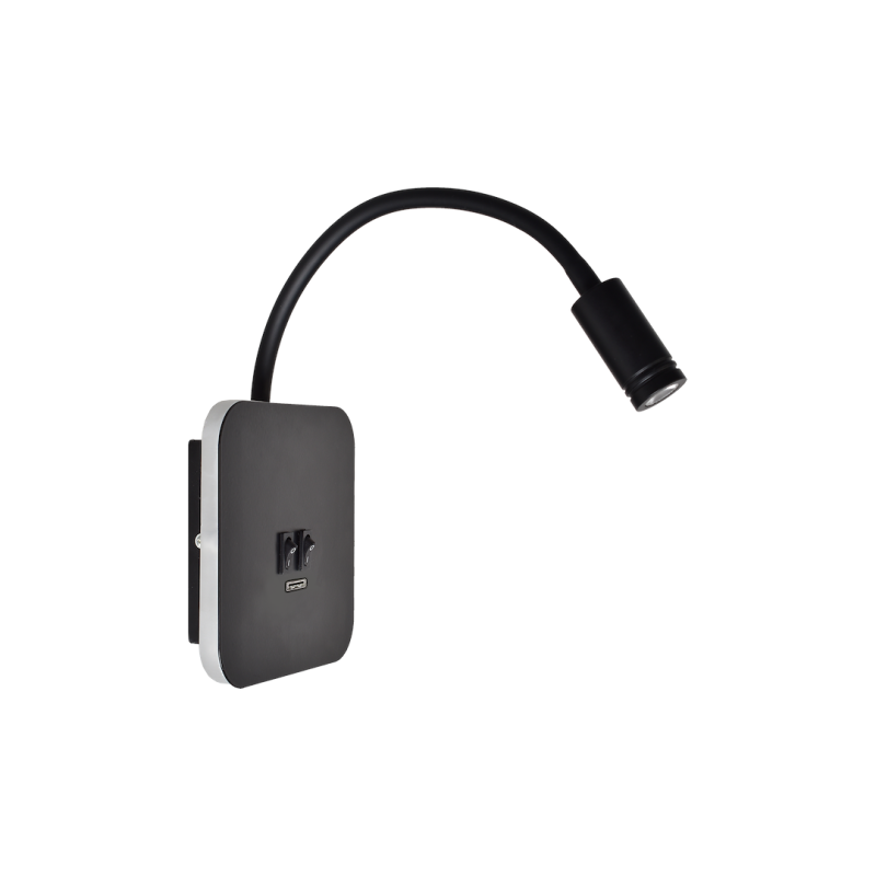 Lámpara de noche BASE 8W+2W NEGRA