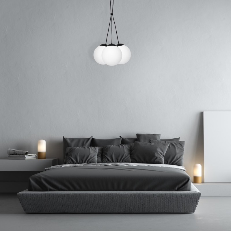 Lámpara colgante LIMA BLACK 3xE14