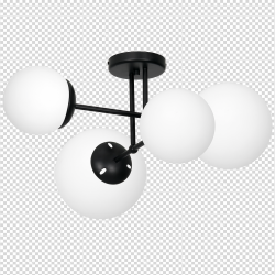 Ceiling lamp LIMA BLACK 4xE14