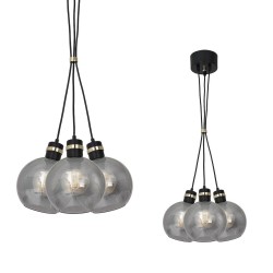 OMEGA BLACK/GOLD Pendant Lamp 3xE27