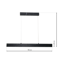 Lámpara colgante PIERCE BLACK 18W LED