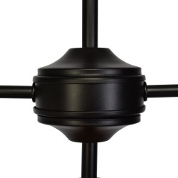 SALMA BLACK / WOOD Ceiling Lamp 2xE27